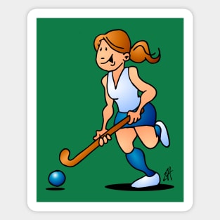 Field hockey girl Sticker